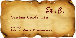 Szalma Cecília névjegykártya